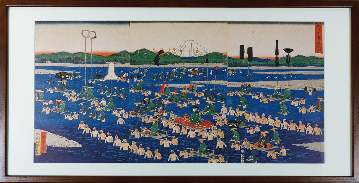 額-RAISHIN-3枚用<br>別売りの専用額縁(中の浮世絵は見本です)