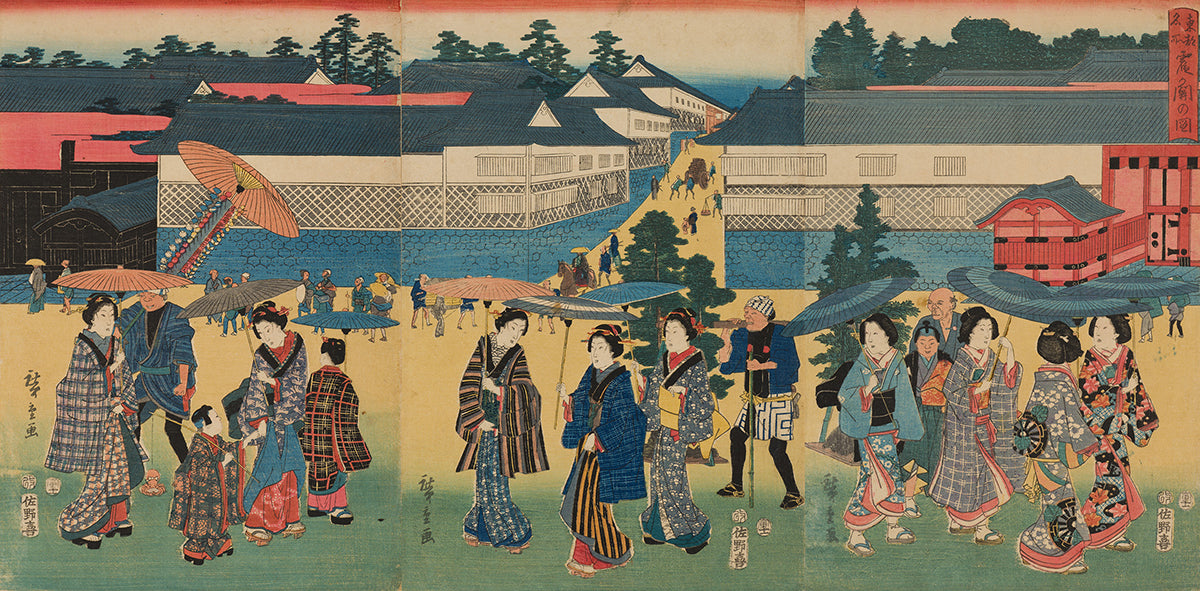 Kasanes Graphica “East capital famous landscapes, Kasumigaseki” Hiroshige Utagawa 1854